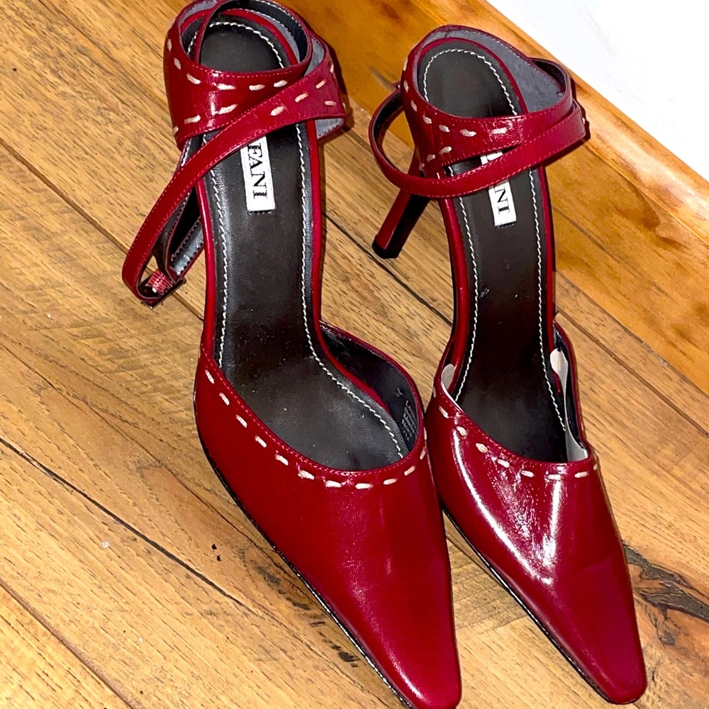 Alfani gorgeous red leather heels